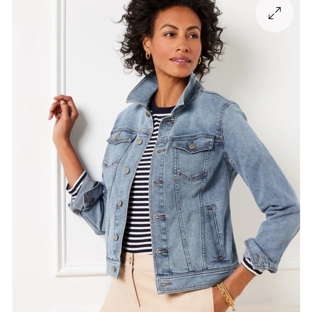 Talbots lightweight denim jacket 16P button up